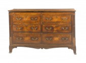 A GEORGE III OAK AND CROSSBAND