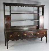 A George III oak and mahogany