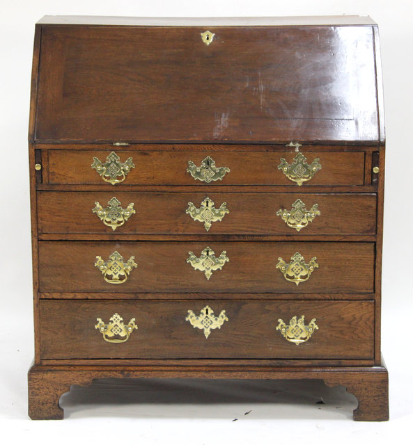 A George III oak bureau circa
