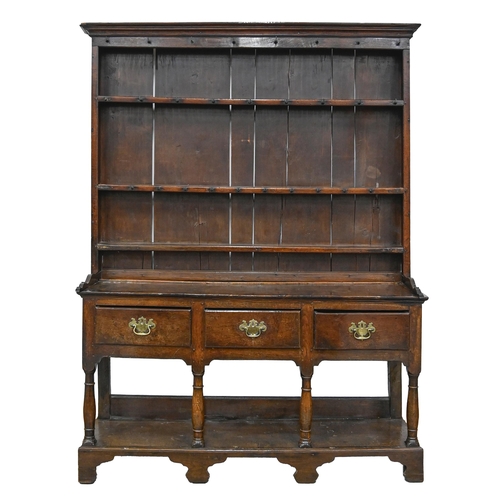 A George III oak dresser, with