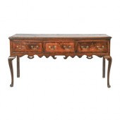 A George III oak dresser, the