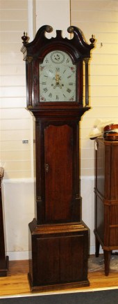 A George III oak eight day lon