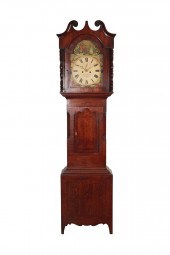 A GEORGE III OAK LONGCASE CLOC
