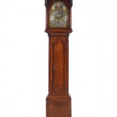A George III Oak Tall Case Clo