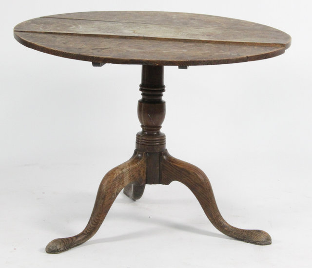A George III oak tripod table