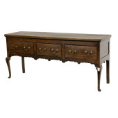 A GEORGE III OAK WELSH DRESSER