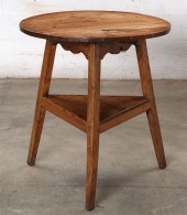 A GEORGE III PINE CRICKET TABL