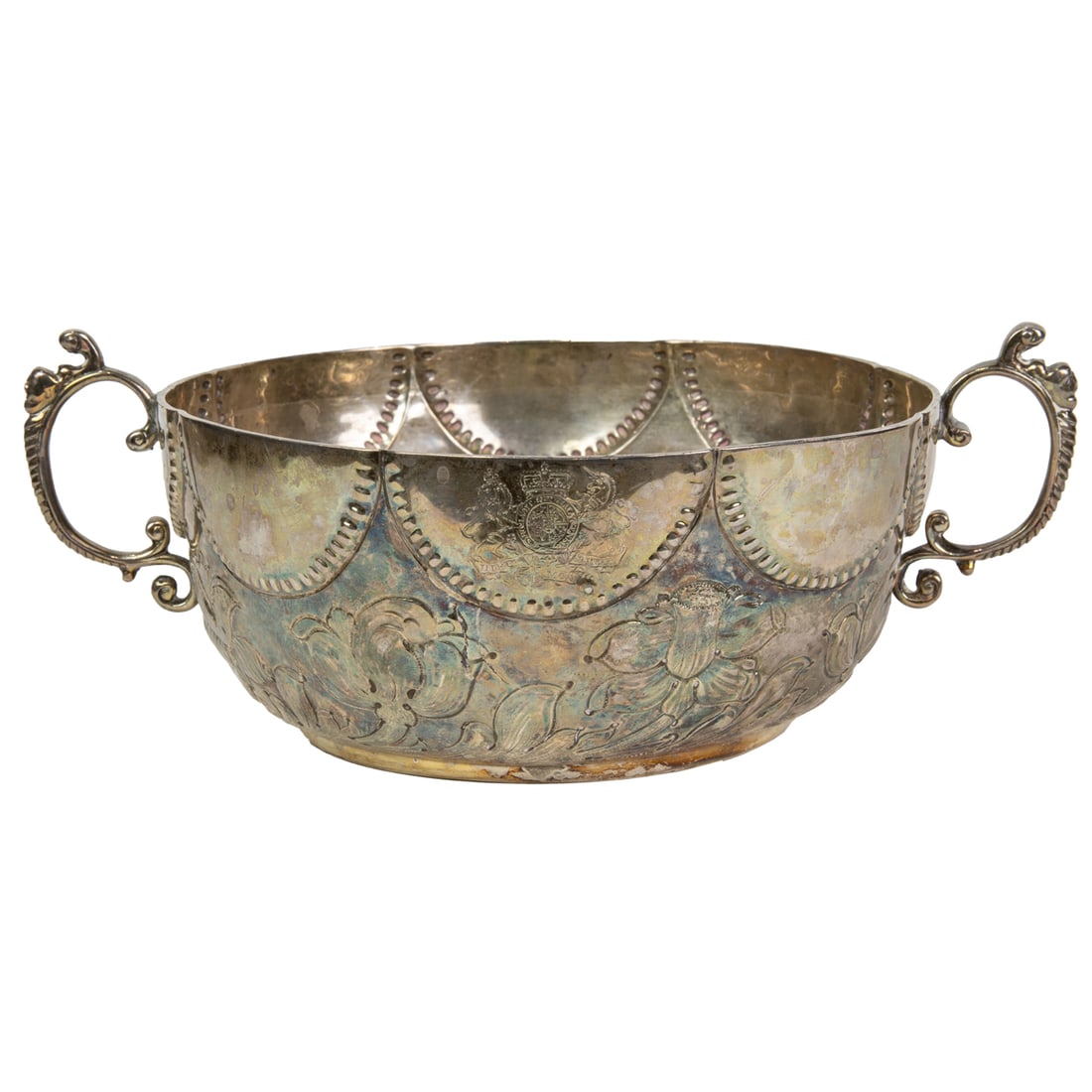 A GEORGE III REPOUSSE STERLING