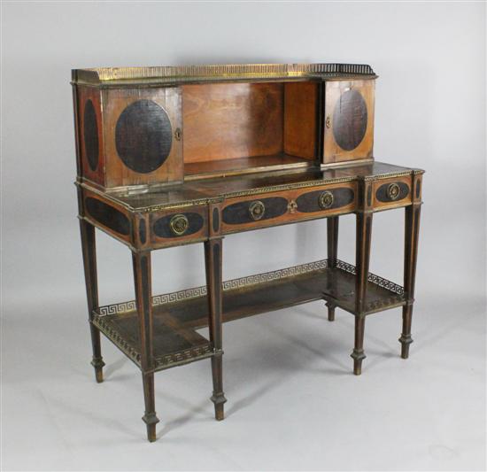 A George III satinwood and mahogany