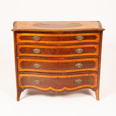 A George III satinwood and burr yew