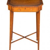 A George III Satinwood Worktab