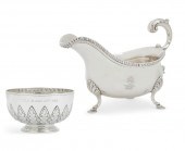 A GEORGE III SAUCE BOAT AND A