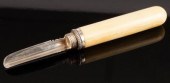 A George III silver and ivory