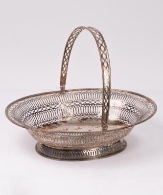 A George III silver basket,