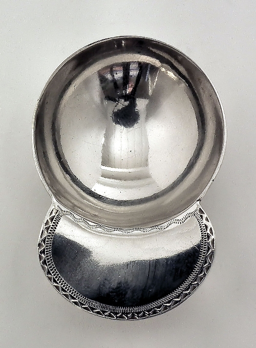 A George III silver caddy spoon