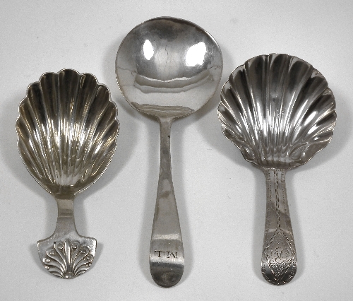A George III silver caddy spoon