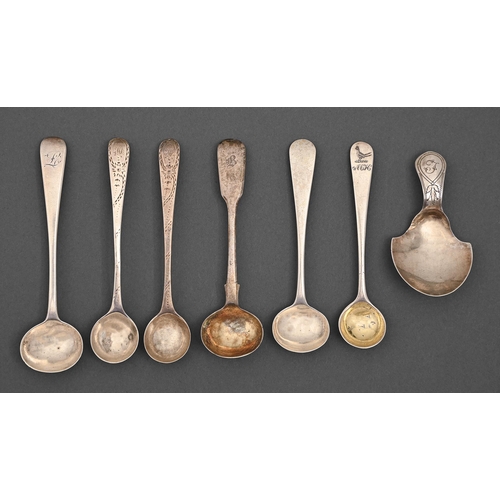 A George III silver caddy spoon,