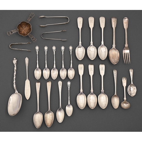 A George III silver caddy spoon,