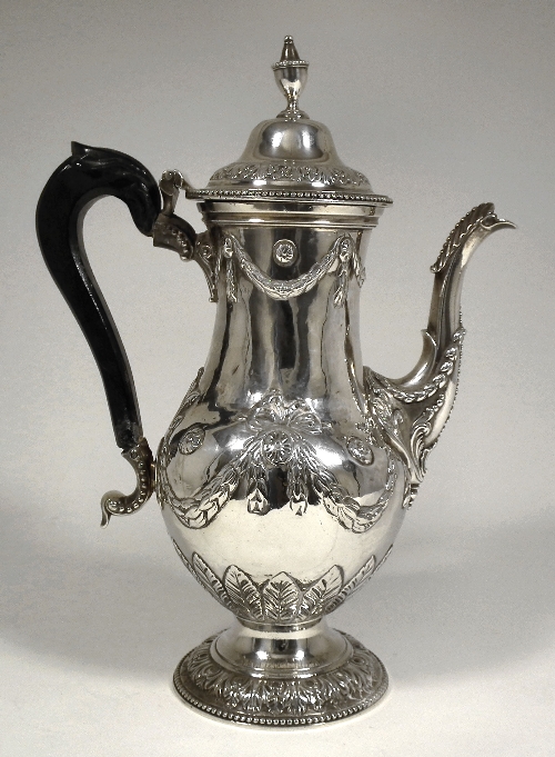 A George III silver coffee pot