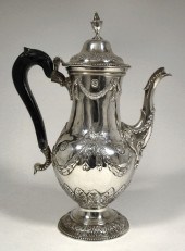 A George III silver coffee pot
