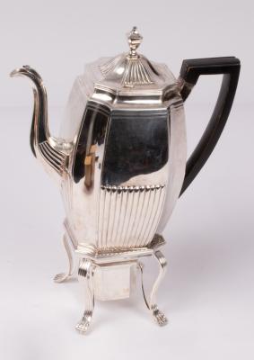 A George III silver coffee pot on