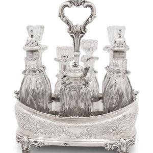 A George III Silver Cruet Set
