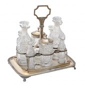 A George III silver cruet fram