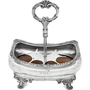 A George III Silver Cruet Caddy