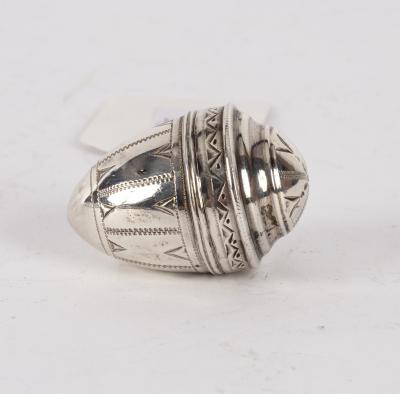 A George III silver egg-shaped