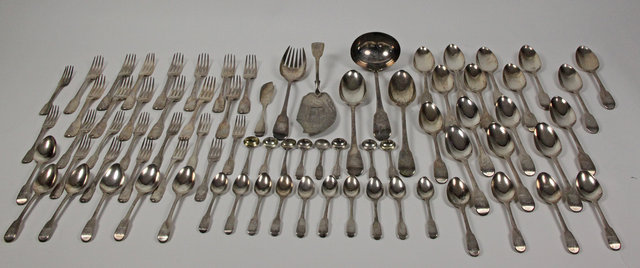 A George III silver fiddle