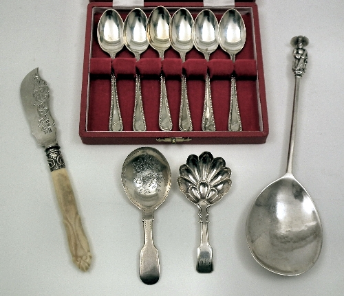 A George III silver fiddle