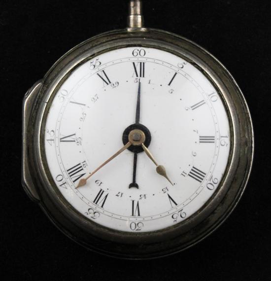A George III silver keywind verge