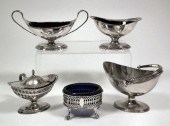 A George III silver oval salt