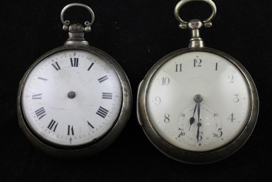 A George III silver pair cased