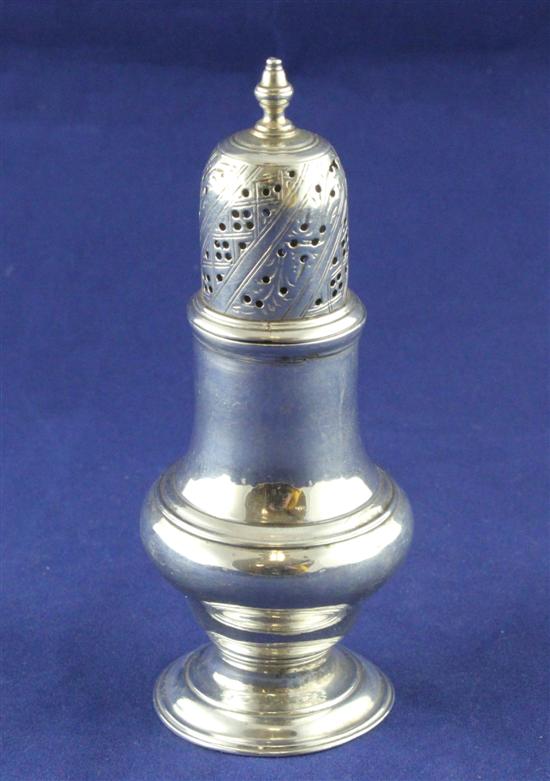 A George III silver pepperette of