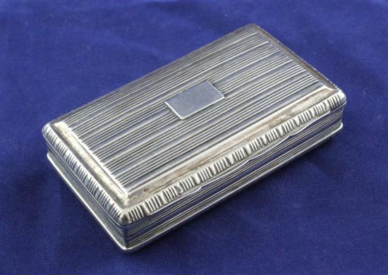 A George III silver rectangular