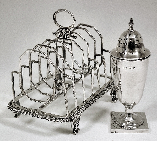 A George III silver six division