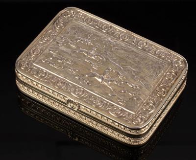 A George III silver snuff box, IA