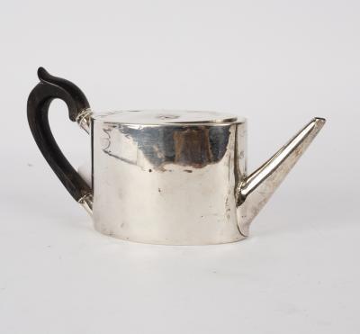A George III silver teapot,
