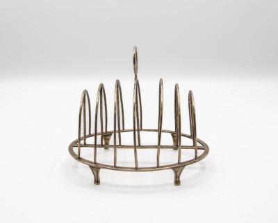 A George III silver toast rack,
