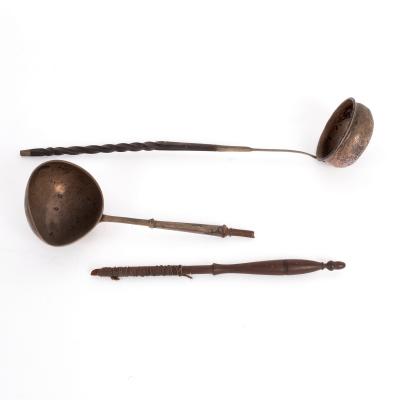 A George III silver toddy ladle,