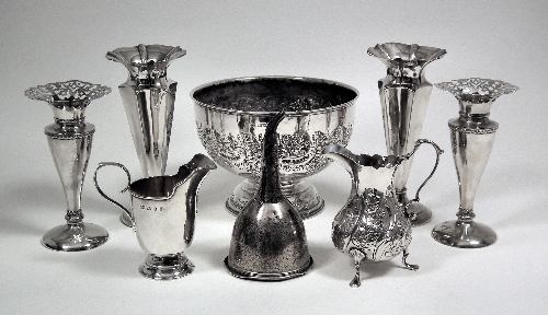 A George III silver wine funnel