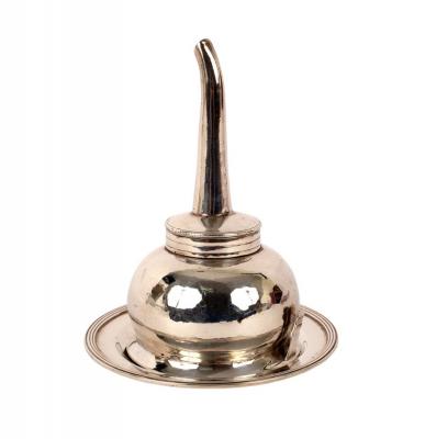 A George III silver wine funnel and