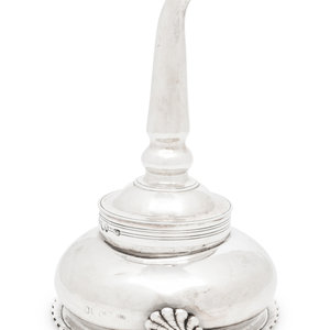 A George III Silver Wine Funnel