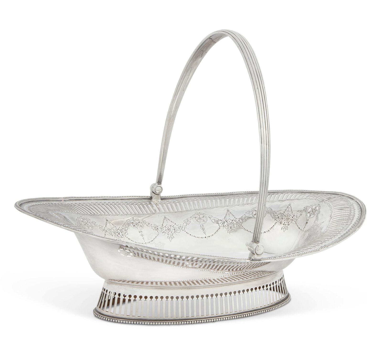 A GEORGE III STERLING SILVER OVAL