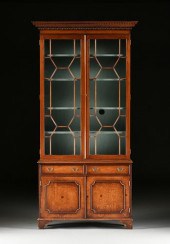 A GEORGE III STYLE CARVED ELM