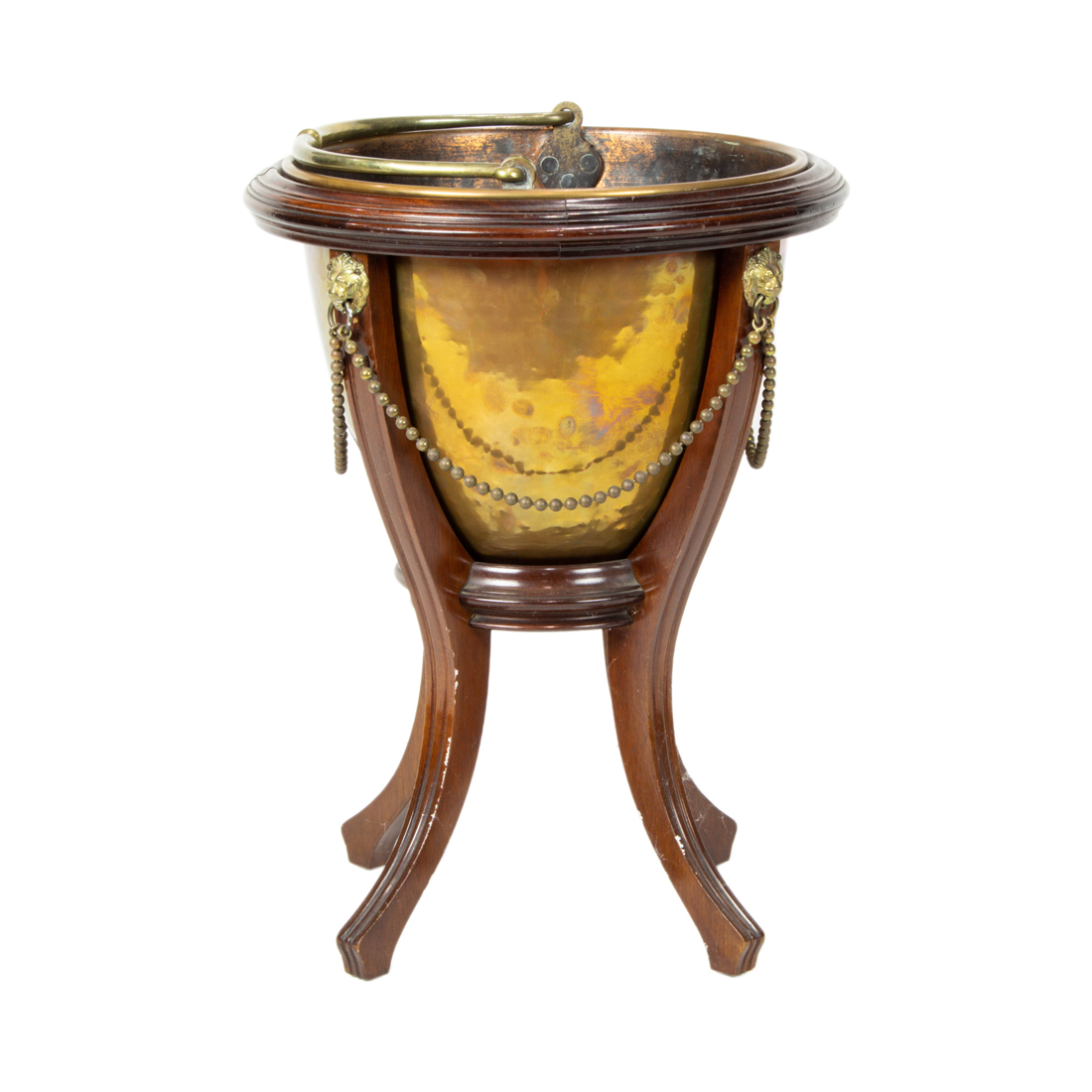 A GEORGE III STYLE COPPER AND BRASS