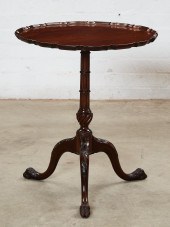 A GEORGE III STYLE MAHOGANY TR