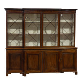 A GEORGE III STYLE MAHOGANY BR