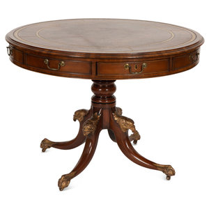 A George III Style Mahogany Drum